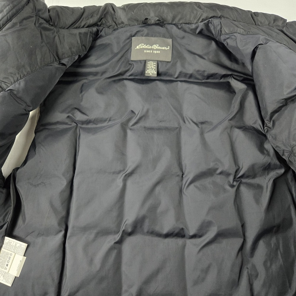 Eddie Bauer Men's Black Cozy Goose Down Puffer Vest Size XL - Picture 6 of 8
